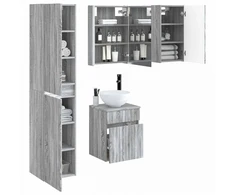 Vonios spintos komplektas 5 pcs Pilka Sonoma