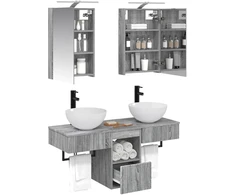 Vonios spintos komplektas 5 pcs Pilka Sonoma