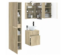 Vonios spintos komplektas 5 pcs Sonoma ąžuolas