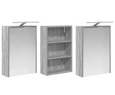Vonios spintos komplektas 3 vnt. 126 x 16 x 62.5 cm