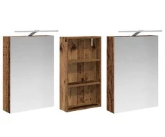 Vonios spintos komplektas su lentyna 3 pcs 140 x 14,5 x 70 cm