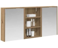 Vonios spintos komplektas su lentyna 3 pcs 126 x 16 x 62.5 cm