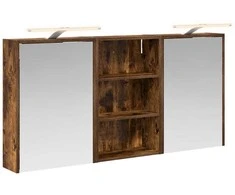 Vonios spintos komplektas su lentyna 3 pcs 126 x 16 x 62.5 cm
