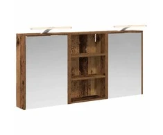 Vonios spintos komplektas su lentyna 3 pcs 126 x 16 x 62.5 cm