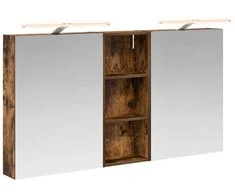 Vonios spintos komplektas su lentyna 3 pcs 130 x 14,5 x 70 cm