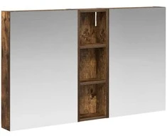 Vonios spintos komplektas su lentyna 3 pcs 100 x 10,5 x 60,5 cm