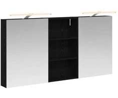 Vonios spintos komplektas su lentyna 3 pcs 140 x 14,5 x 70 cm