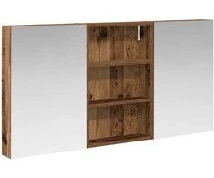 Vonios spintos komplektas su lentyna 3 pcs 120 x 10,5 x 60,5 cm
