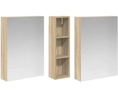 Vonios spintos komplektas su lentyna 3 pcs 120 x 14,5 x 70 cm