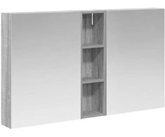 Vonios spintos komplektas su lentyna 3 pcs 120 x 14,5 x 70 cm
