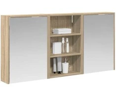 Vonios spintos komplektas su lentyna 3 pcs 126 x 16 x 62.5 cm