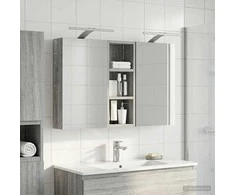 Vonios spintos komplektas su lentyna 3 pcs 80 x 10,5 x 50 cm