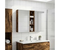 Vonios spintos komplektas su lentyna 3 pcs 120 x 14,5 x 70 cm