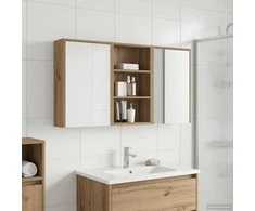 Vonios spintos komplektas su lentyna 3 pcs 126 x 16 x 62.5 cm