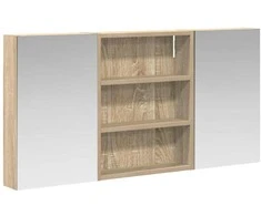 Vonios spintos komplektas su lentyna 3 pcs 100 x 10,5 x 50 cm