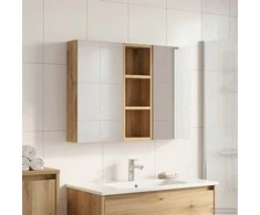 Vonios spintos komplektas su lentyna 3 pcs 80 x 10,5 x 50 cm