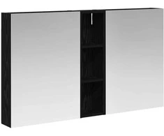 Vonios spintos komplektas su lentyna 3 pcs 120 x 14,5 x 70 cm