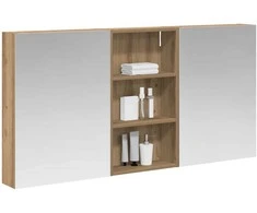 Vonios spintos komplektas su lentyna 3 pcs 140 x 14,5 x 70 cm