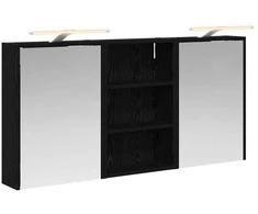 Vonios spintos komplektas su lentyna 3 pcs 126 x 16 x 62.5 cm