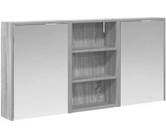 Vonios spintos komplektas su lentyna 3 pcs 126 x 16 x 62.5 cm