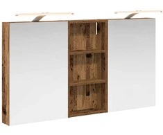 Vonios spintos komplektas su lentyna 3 pcs 110 x 10,5 x 60,5 cm