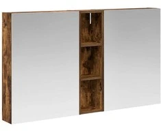 Vonios spintos komplektas su lentyna 3 pcs 120 x 14,5 x 70 cm