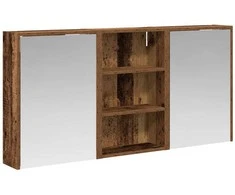 Vonios spintos komplektas su lentyna 3 pcs 126 x 16 x 62.5 cm