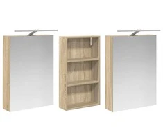 Vonios spintos komplektas su lentyna 3 pcs 140 x 14,5 x 70 cm