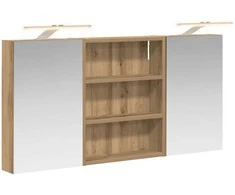 Vonios spintos komplektas su lentyna 3 pcs 100 x 10,5 x 50 cm
