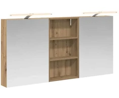 Vonios spintos komplektas su lentyna 3 pcs 140 x 14,5 x 70 cm