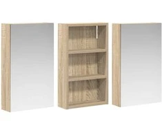 Vonios spintos komplektas su lentyna 3 pcs 90 x 10,5 x 50 cm