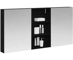 Vonios spintos komplektas su lentyna 3 pcs 140 x 14,5 x 70 cm