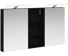 Vonios spintos komplektas su lentyna 3 pcs 110 x 10,5 x 60,5 cm