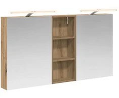Vonios spintos komplektas su lentyna 3 pcs 130 x 14,5 x 70 cm