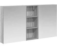 Vonios spintos komplektas su lentyna 3 pcs 130 x 14,5 x 70 cm