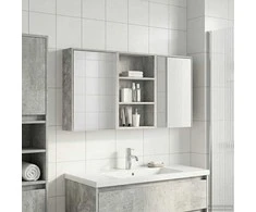Vonios spintos komplektas su lentyna 3 pcs 126 x 16 x 62.5 cm