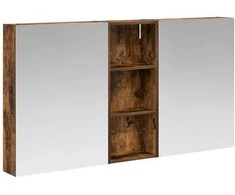 Vonios spintos komplektas su lentyna 3 pcs 130 x 14,5 x 70 cm