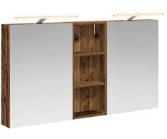 Vonios spintos komplektas su lentyna 3 pcs 130 x 14,5 x 70 cm