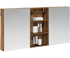 Vonios spintos komplektas su lentyna 3 pcs 140 x 14,5 x 70 cm