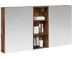 Vonios spintos komplektas su lentyna 3 pcs 130 x 14,5 x 70 cm