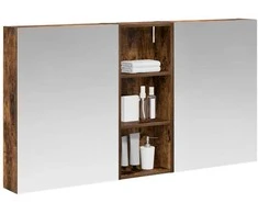 Vonios spintos komplektas su lentyna 3 pcs 130 x 14,5 x 70 cm