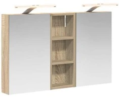 Vonios spintos komplektas su lentyna 3 pcs 80 x 10,5 x 50 cm
