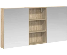 Vonios spintos komplektas su lentyna 3 pcs 140 x 14,5 x 70 cm