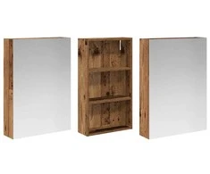 Vonios spintos komplektas su lentyna 3 pcs 140 x 14,5 x 70 cm