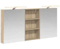 Vonios spintos komplektas su lentyna 3 pcs 140 x 14,5 x 70 cm