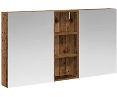 Vonios spintos komplektas su lentyna 3 pcs 130 x 14,5 x 70 cm