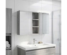 Vonios spintos komplektas su lentyna 3 pcs 80 x 10,5 x 50 cm