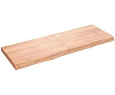 Vonios stalviršis, šviesiai rudas, 140x50x(2-6)cm, mediena