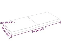 Vonios stalviršis, šviesiai rudas, 140x60x(2-4)cm, mediena
