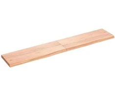 Vonios stalviršis, šviesiai rudas, 160x30x(2-4)cm, mediena